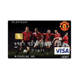 Maybank Manchester United Platinum Visa Debit Card Logo
